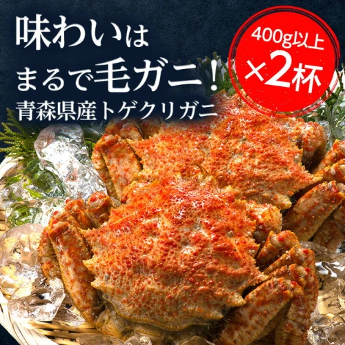 厳選逸品】青森産 丸勝水産のトゲクリガニ(400gUP×2杯)【配送不可地域