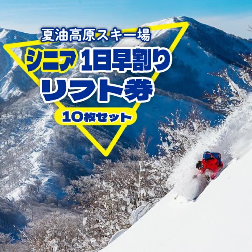 夏油高原スキー場 リフト1日引換券 10枚値引きのご相談はご遠慮下さい