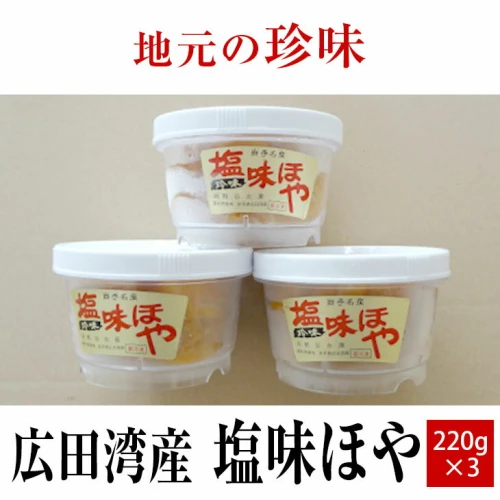 塩味ほや 220g×3個ホヤ おつまみ 珍味《広田湾産》