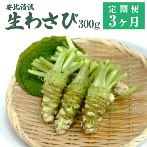 安比清流山葵園 国産 生わさび 300g 定期便 3ヶ月 ／ 総計 900g 生