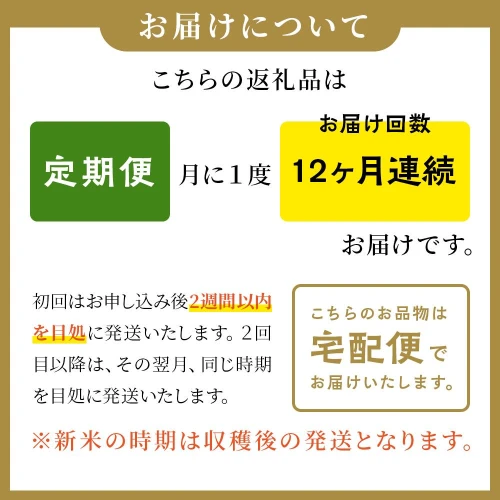 定期便 〉 令和5年産 あきたこまち 玄米 10kg × 12ヶ月 連続発送 品質