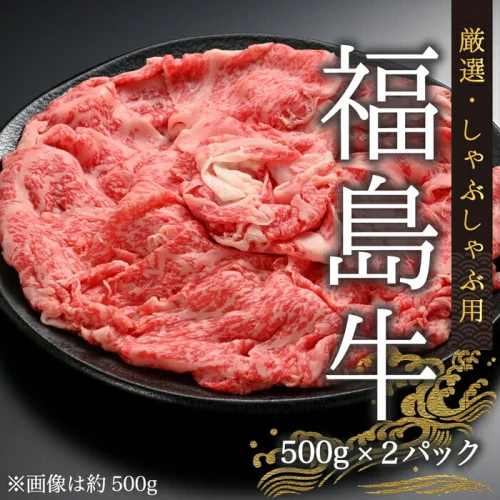 ふるさと納税 今野畜産 福島牛／厳選しゃぶしゃぶ用（500g×2パック