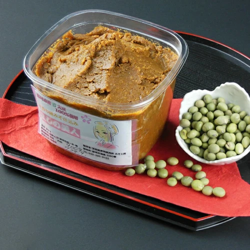 こだわりの手作り青大豆味噌（900g×2）自家製 米麹 天然塩使用