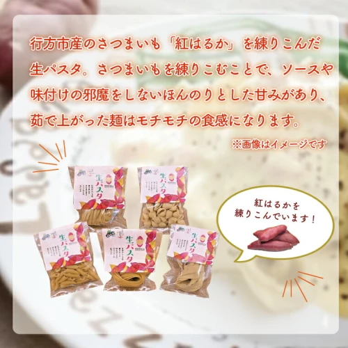 6ヶ月定期便】 紅はるか使用 生パスタ5種（計10食分）＆トマトソース5