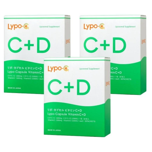 Lypo-C】リポ カプセル ビタミンC＋D（30包入）3箱セット | リポ ...