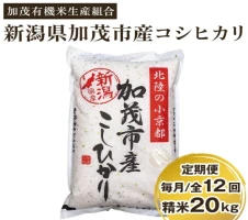 定期便5ヶ月毎月お届け】新潟県加茂市七谷産コシヒカリ 精米20kg（5kg