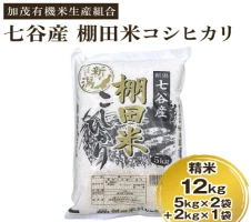 定期便12ヶ月毎月お届け】新潟県加茂市 七谷産 棚田米コシヒカリ 精米