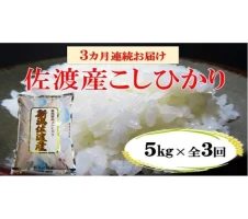 6カ月定期便】新潟県佐渡産コシヒカリ「無洗米」15kg(5kg×3) | お米