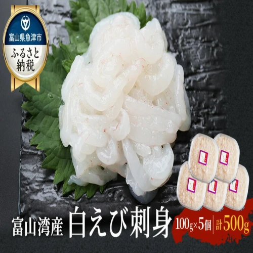 富山湾の宝石しろえび刺身 100g×5個セット（計500g） 【 高級料理 濃厚