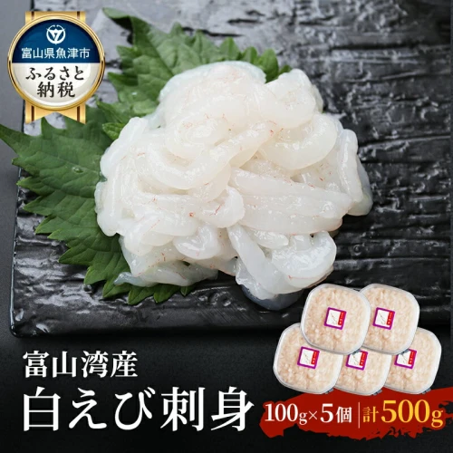 富山湾の宝石しろえび刺身 100g×5個セット（計500g） 【 高級料理 濃厚