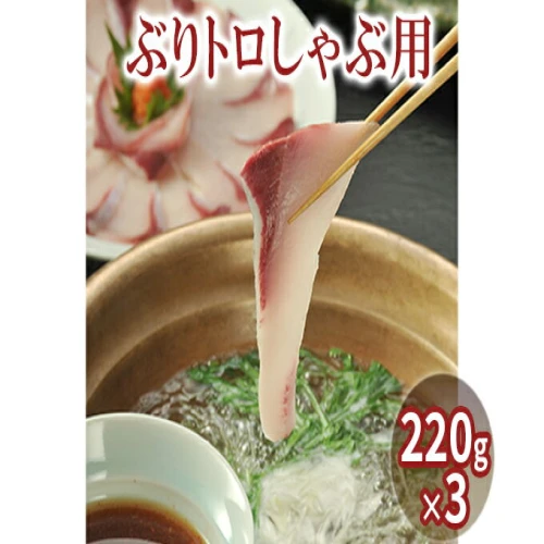 ぶりトロしゃぶ用220g×3P 厳選のぶりトロ使用！ 【 魚介類 鰤 ブリ 魚