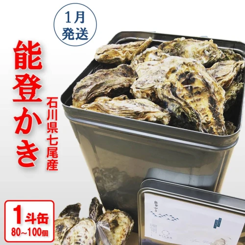 魚介類 牡蠣／能登かき 殻付牡蠣 一斗缶/約10kg（約80〜100個） 専用