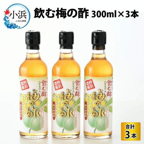 飲む酢 梅の酢300ml×3本入 お酢 [A-040008]