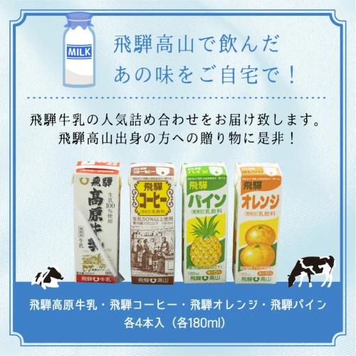 乳飲料 定期便 3ヶ月 セット合計: 48本 ( 180ml × 16本 × 3ヶ月 ) 4種