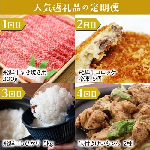 定期便 お楽しみ 飛騨市まるごと定期便「人気特産品」8回定期 ラーメン