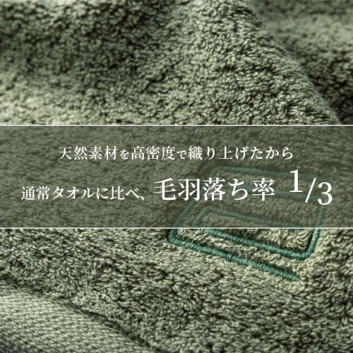 世界最高峰のタオルneiフェイスタオル 3枚組（グリーン） ※ 厚手