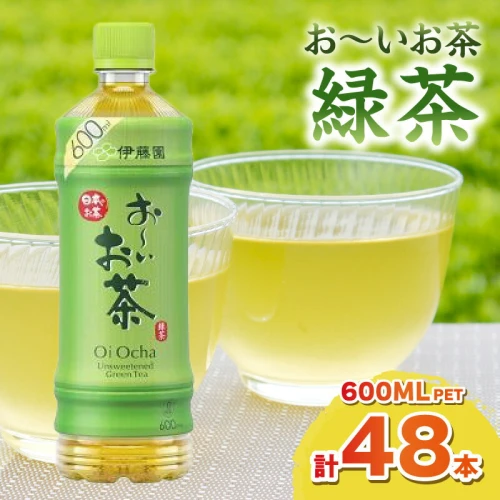 お～いお茶 緑茶PET 600ml 24本入り×2ケース 計48本 伊藤園 【1709】