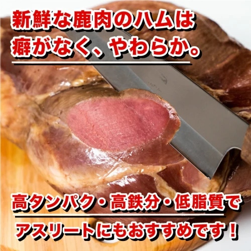 訳あり 超 特大 骨付き 鹿 もも 肉 ハム 3kg まるごと 1本 冷凍 ジビエ