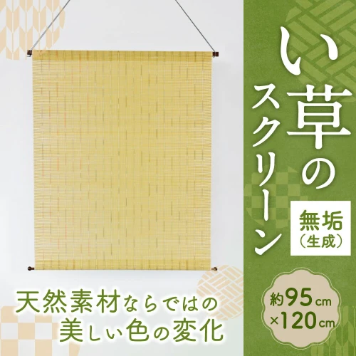 い草 の スクリーン 無垢 生成 約95×120cm すだれ 仕切り 壁掛け