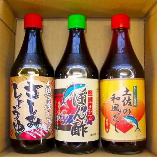 ぶしゅかんポン酢、和風だし、刺身醤油の3本セット！