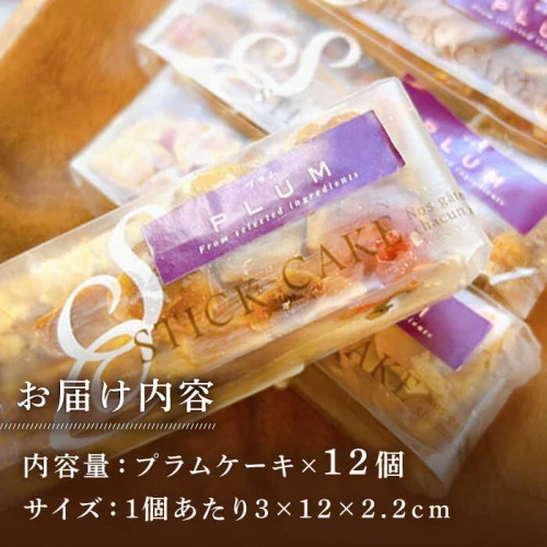 欧風 焼菓子 プラム ケーキ 12個入り 長崎市/お菓子の雲仙堂[LIL015]