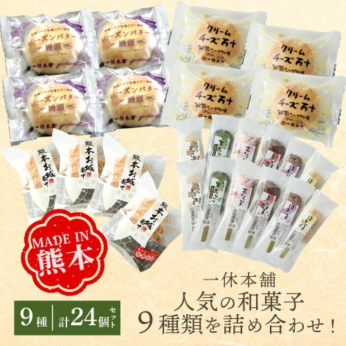 ふるさと納税】一休本舗おすすめ 和菓子詰め合わせ 9種 合計24個 最中