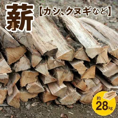 薪 約 28kg 35cm ～ 38cm サイズ 火持ちが良い 五色山 環境保全 伐採木 カシ クヌギ 広葉樹 薪ストーブ ストーブ 焚き木 焚火  暖炉 キャンプ アウトドア 木材 蕉鹿之夢快心恫 【熊本県宇土市】