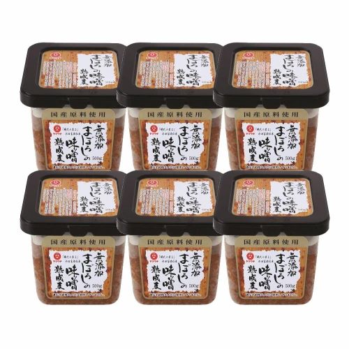 無添加まぼろしの味噌 熟成 麦 500g×6個合計3kg 手作り味噌 老舗蔵元