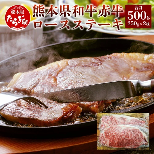 熊本県和牛赤牛 ロース ステーキ 合計500g 250g×2枚 和牛 赤牛 あか牛