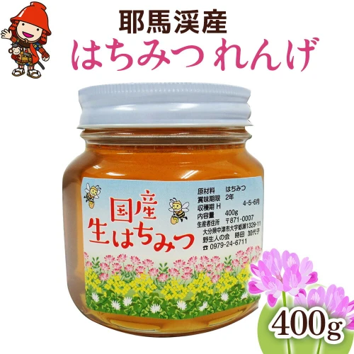 ふるさと納税｜ 中津・耶馬渓のはちみつ れんげ400g×1瓶 国産 蜂蜜